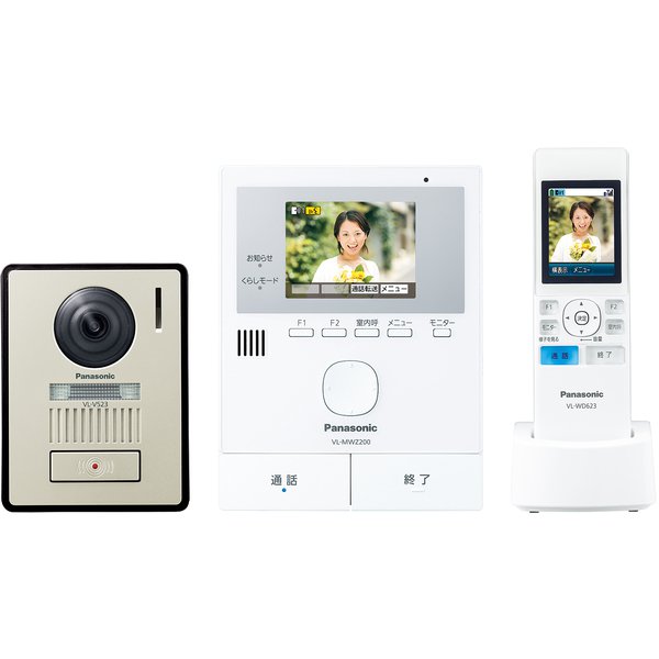 【新品/取寄品】Panasonic パナソニック ワイヤレスモニター付テレビドアホン どこでもドアホン VL-SWZ200KL インターホン