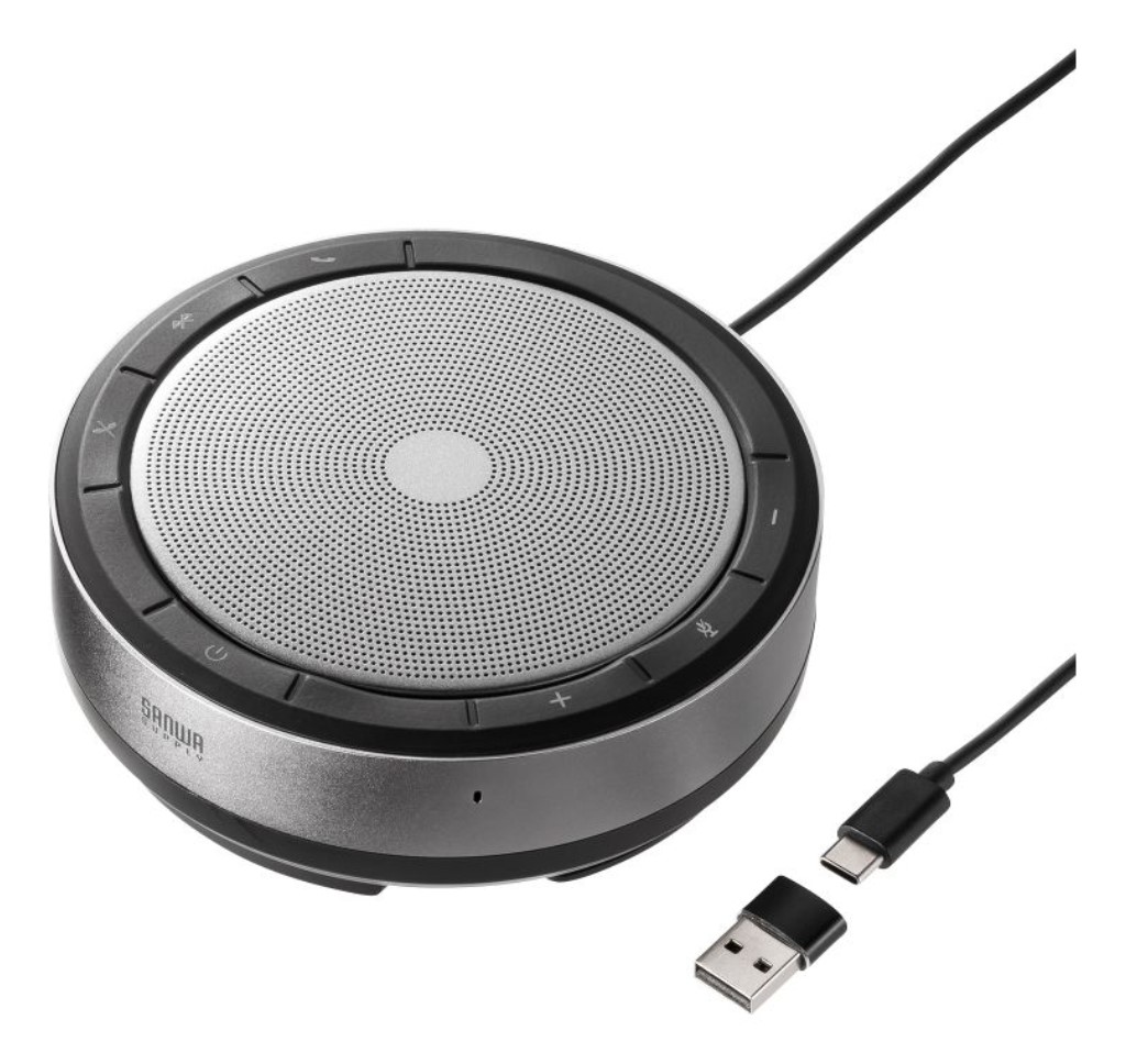 【新品/取寄品/代引不可】会議スピーカーフォン(Bluetooth/USB対応) MM-BTMSP6