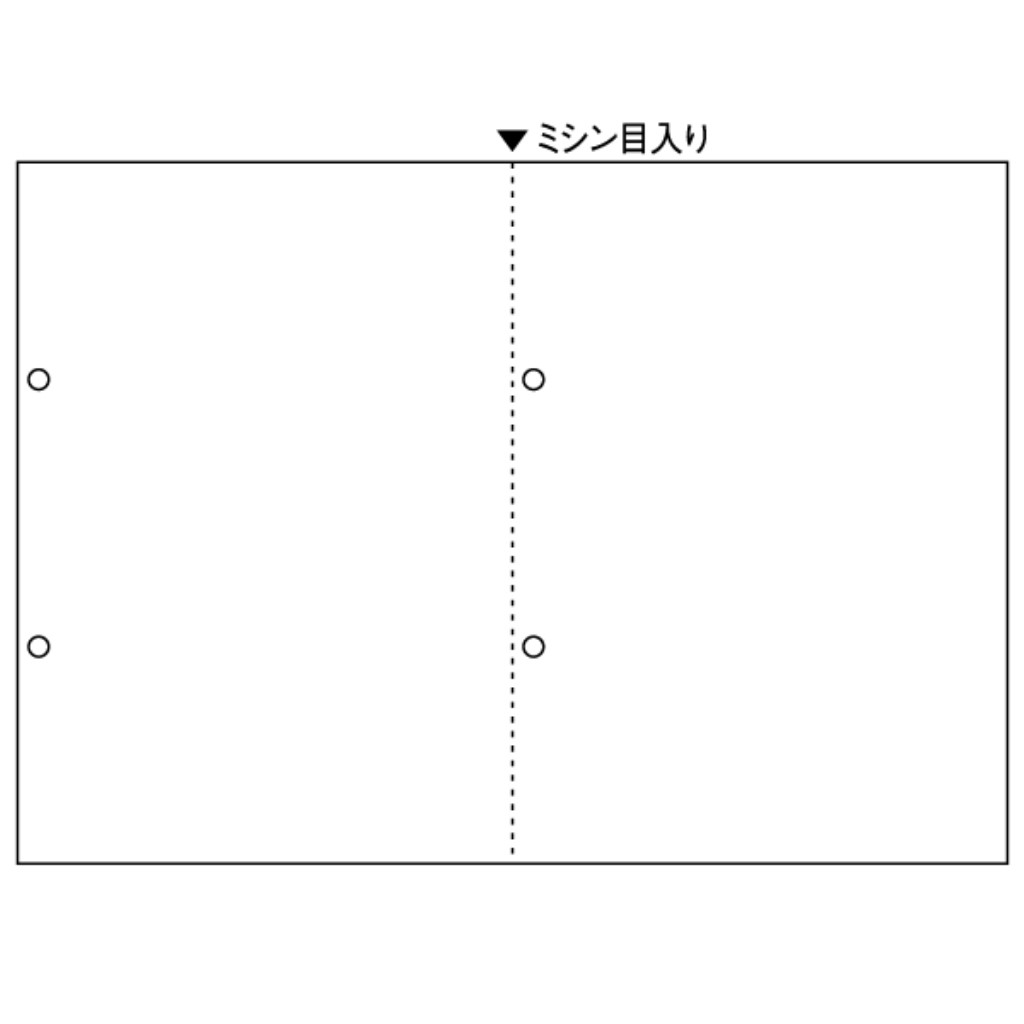 【新品/取寄品/代引不可】マルチ印刷者帳票 A4 新規まき直し 2面 ヨコ4穴(水源取り立てる票用) BP2069Z