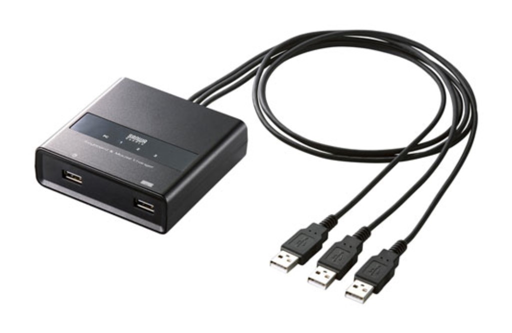 【新品/取寄品/代引不可】鍵盤・二十日鼠用マイコンうつり変わり器(3：1) SW-KM3UU