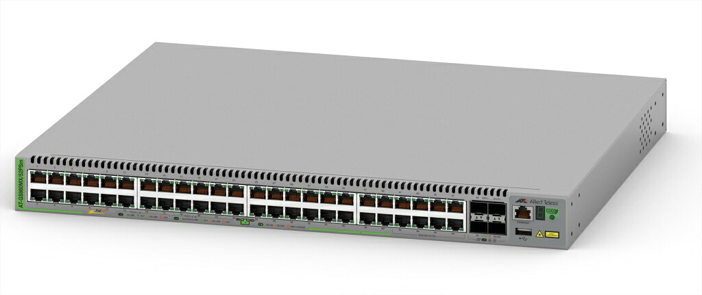 【新品/取寄品/代引不可】AT-GS980MX/52PSm[10/100/1000BASE-Tx40(PoE-OUT)、100/1000/2.5G/5GBASE-Tx8(PoE-OUT)、SFP+スロットx4] 4044R