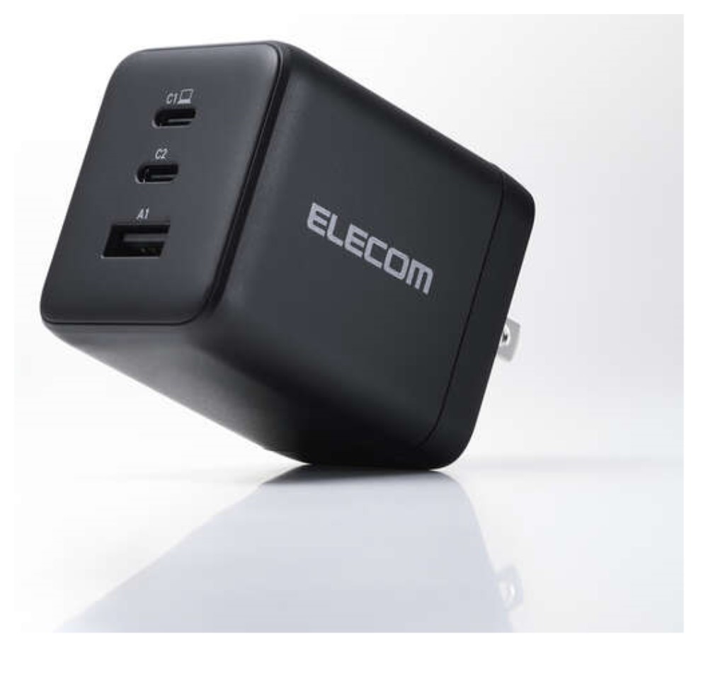 【新品/取寄品/代引不可】ノートPC用ACアダプター/USB充電器/USB PD/100W/USB-Cx2/USB-Ax1/スイングプラグ/ブラック ACDC-PD104100BK