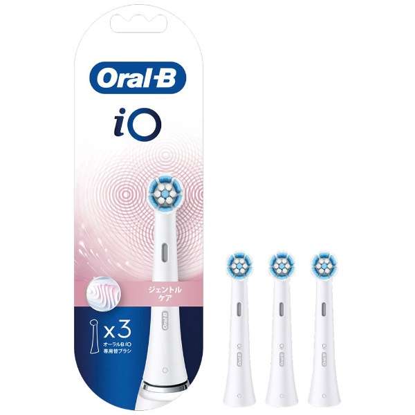 【新品/取寄品】BRAUN Oral-B iOジェントルケア 替えブラシ ホワイト IORBSW-3EL 3本入 ブラウン