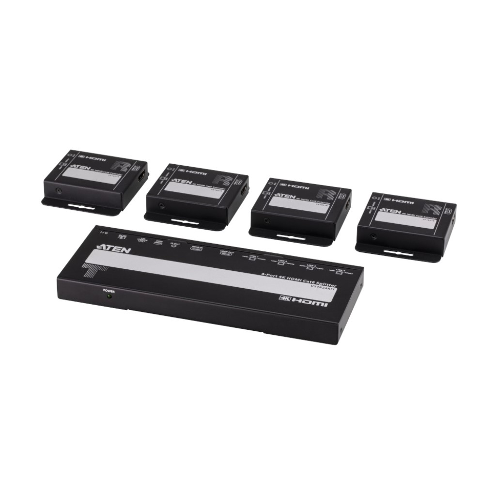 【新品/取寄品/代引不可】4 Port 4K HDMI 分配延長器セット VS1824KIT/ATEN