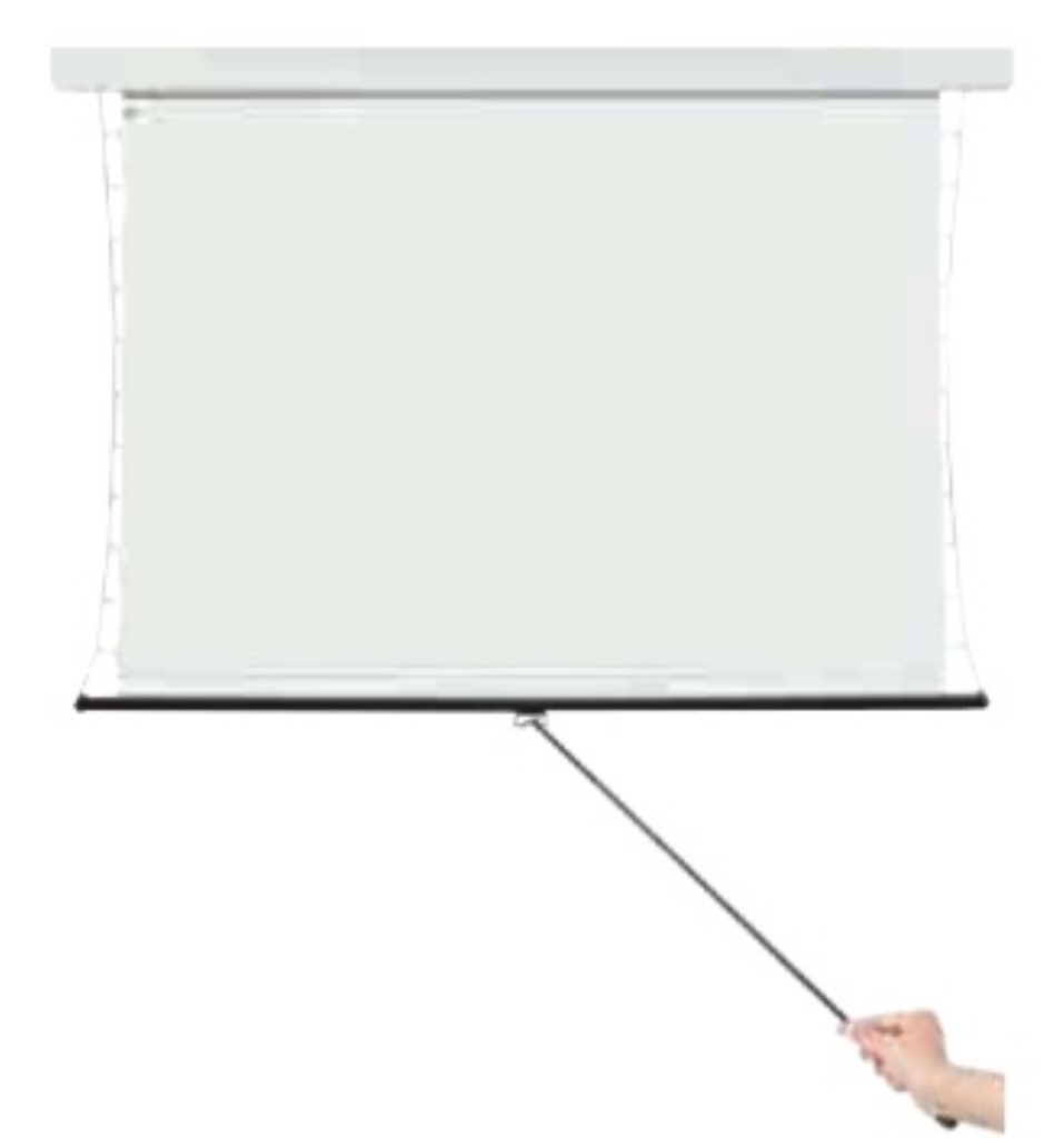 【新品/取寄品/代引不可】手動巻き上げテンションパンタ機構付きフラットスクリーン100型(16：10)全白ホワイトマット生地 超短焦点プロジェクター対応 TSRP-100WXAW