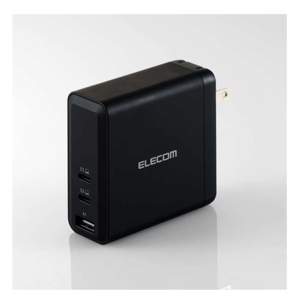 【新品/取寄品】ノートPC向けACアダプター/USB PD対応/140W/USB-Cx2/USB-Ax1/スイングプラグ/ブラック ACDC-PD96140BK