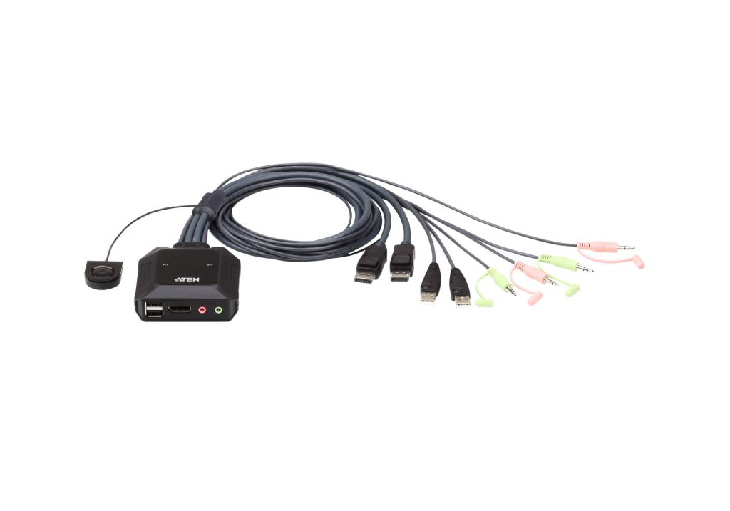 【新品/取寄品/代引不可】2界面 USB DisplayPort 有線テレビKVM取り替えっこ(ワイヤード遠隔操作付) CS22DP/ATEN