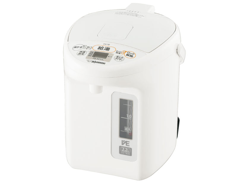 象印 VE電気まほうびん 優湯生 CV-TE22-WA ZOJIRUSHI| Outlet Plaza