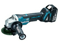 Makita マキタ GA408DRGX 100粍申し受ける式ディスクグラインダ 18V6Ah バッテリ2本・申し受ける器・容れもの付