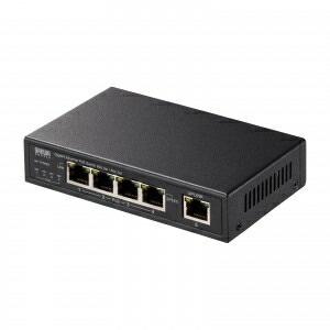 【新品/取寄品/代引不可】ギガビット対応PoEスイッチングハブ(5ポート) LAN-GIGAPOE52