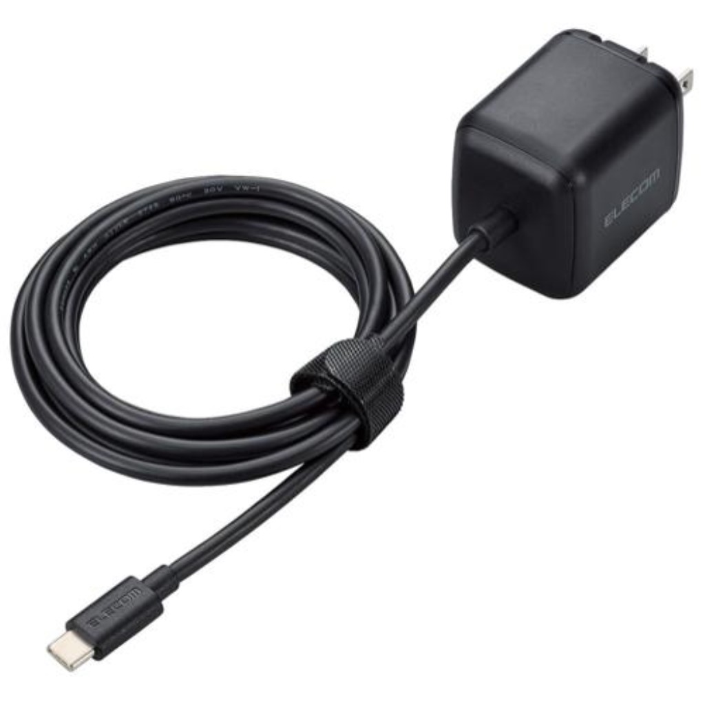 【新品/取寄品】ノートPC用ACアダプター/USB充電器/USB Power Delivery/65W/USB-Cケーブル一体/2.0m/スイングプラグ/ブラック ACDC-PD8665BK