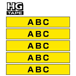 【新品/取寄品/代引不可】HGeテープ ピータッチ専用テープ(強粘着/黄テープ/黒字)12mm 5個入り HGE-S631V