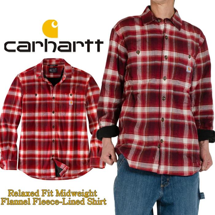 Carhartt長袖厚手シャツ　ネイビー&チェック柄　Sサイズ Carhartt長袖厚手シャツ ネイビー&チェック柄 Sサイズ