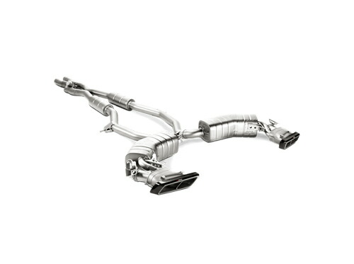 印象のデザイン メルセデスベンツ Line Evolution AKRAPOVIC AMG エボリューションライン アクラポビッチ (78195/78194)【マフラー】【自動車パーツ】アクラポヴィッチ リンクパイプセット C217用 クーペ S63 - マフラー