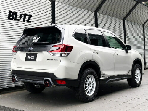 【エントリーでポイント10倍】BLITZ NUR-SPEC CUSTOM EDITION CR スバル フォレスター SK5用 (63198C)【マフラー】【自動車パーツ】 ブリッツ ニュルスペック カスタムエディション カーボンレッド CARBONRED