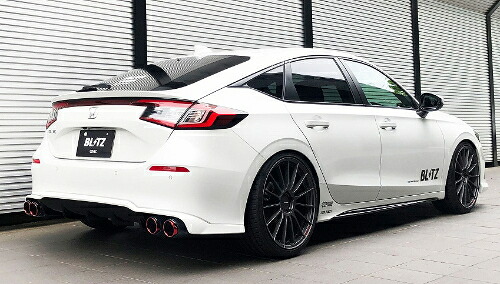 BLITZ NUR-SPEC CUSTOM EDITION CR ホンダ シビック FL1用 (63200C)【マフラー】【自動車パーツ】ブリッツ ニュルスペック カスタムエディション カーボンレッド CARBONRED｜矢東アウトレットショップ
