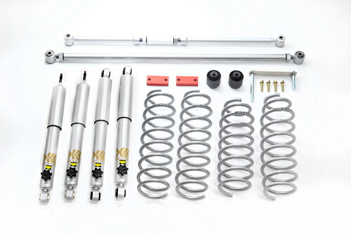 JAOS BATTLEZ LIFT UP SUSPENSION COMPLETE SET AJ スズキ ジムニー JB23用 (A734512CZ) 【リフトアップサス】【自動車パーツ】 ジャオス バトルズ リフトアップセット AJ コンプリート｜矢東アウトレットショップ