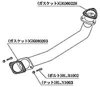 柿本改 カキモトレーシング フロントパイプ Standard 日産 ニッサン 180SX ターボ MT RPS13/KRPS13用 (NF353)【マフラー】【自動車パーツ】KAKIMOTO RACING FRONT PIPE スタンダード【個人宅も送料お客様負担にて配送可能】|矢東アウトレットショップ