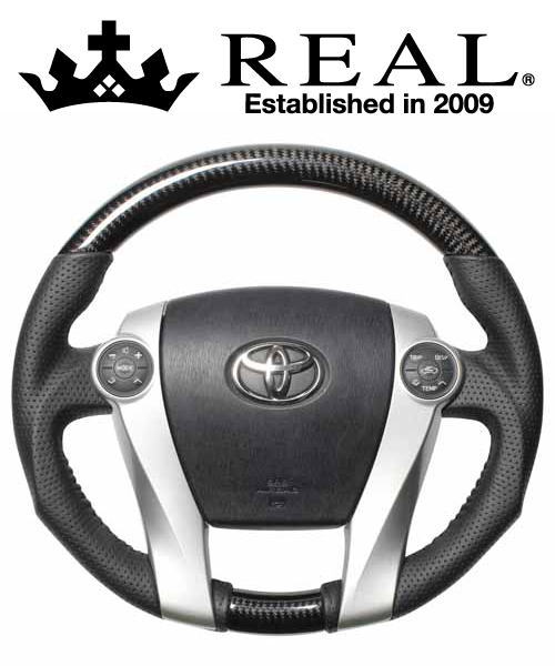 REAL STEERING オリジナルシリーズ トヨタ プリウス ZVW30用 カラー：ブラックカーボン (30-2-BKC)【ハンドル】【自動車パーツ】レアル ステアリング｜矢東アウトレットショップ