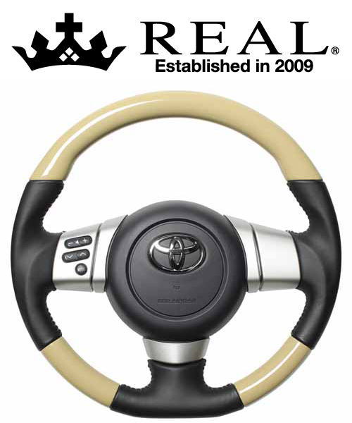 【エントリーでポイント10倍】REAL STEERING オリジナルシリーズ トヨタ FJクルーザー GSJ15W用 カラー：ベージュカラー (FJ-BGW-SL)【ハンドル】【自動車パーツ】 レアル ステアリング