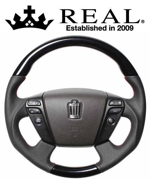 REAL STEERING オリジナルシリーズ トヨタ クラウンマジェスタ 200系用 カラー：ピアノブラック (H20-PBW-RD)【ハンドル】【自動車パーツ】レアル ステアリング｜矢東アウトレットショップ