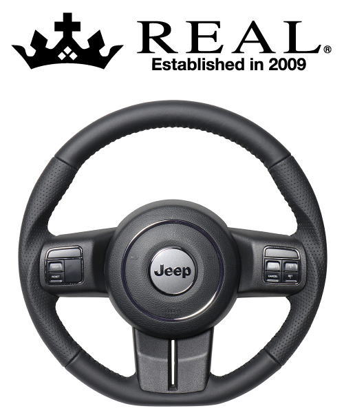 【エントリーでポイント10倍】REAL STEERING オリジナルシリーズ ジープ ラングラー 後期 JK38S用 カラー：オールレザー (JPA-LPB-BK)【ハンドル】【自動車パーツ】 レアル ステアリング