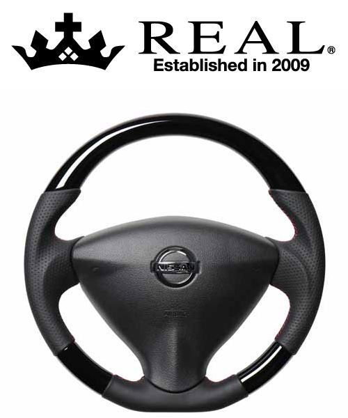 【エントリーでポイント10倍】REAL STEERING オリジナルシリーズ 日産 ニッサン NV350キャラバン E26用 カラー：ピアノブラック (NSA-PBW-RD)【ハンドル】【自動車パーツ】 レアル ステアリング 28,012円