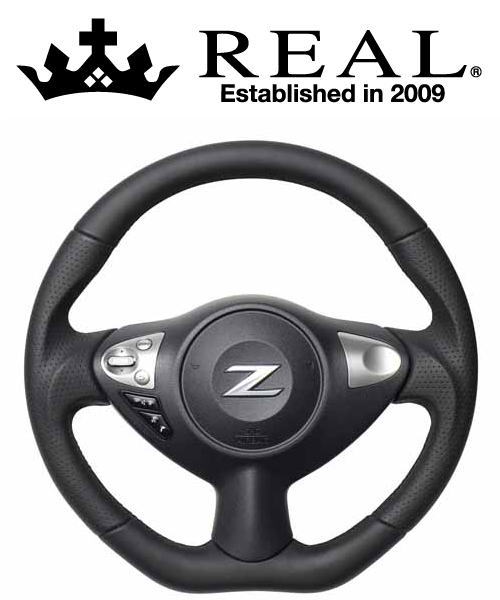 【エントリーでポイント10倍】REAL STEERING オリジナルシリーズ 日産 ニッサン ジューク F15用 カラー：オールレザー (NSB-LPB-BK)【ハンドル】【自動車パーツ】 レアル ステアリング