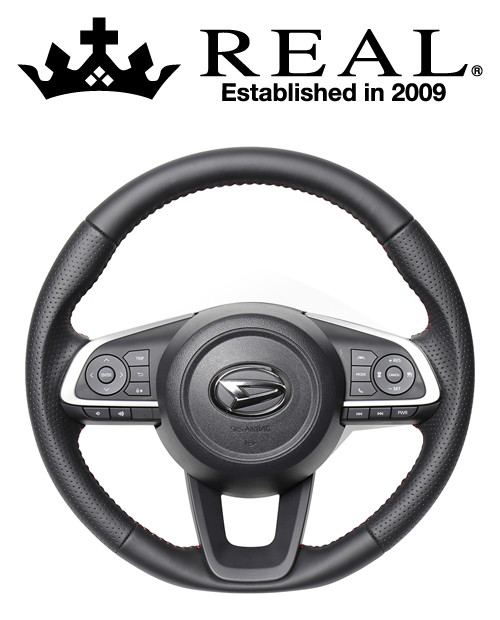 【エントリーでポイント10倍】REAL STEERING オリジナルシリーズ スバル ジャスティ 後期 900系用 カラー:オールレザー (TYD-LPB-RD)【ハンドル】【自動車パーツ】 レアル ステアリング