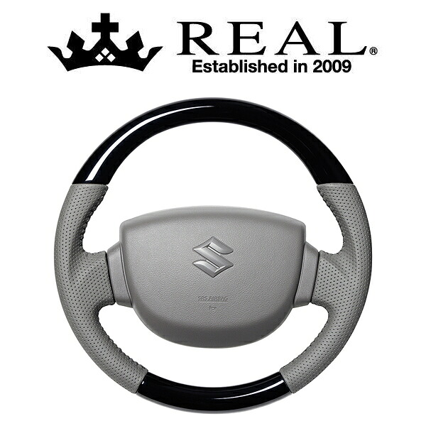 REAL STEERING オリジナルシリーズ スズキ エブリィバン DA17V用 カラー:ピアノブラック (EV-PBW-GL)【ハンドル】【自動車パーツ】レアル ステアリング|矢東アウトレットショップ