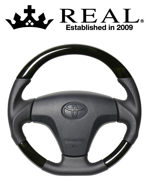 【エントリーでポイント10倍】REAL STEERING オリジナルシリーズ トヨタ ピクシス トラック 前期 S500U/S510U用 カラー：ブラックウッド (TYB-BKW-BK)【ハンドル】【自動車パーツ】 レアル ステアリング 27,344円