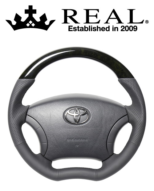【エントリーでポイント10倍】REAL STEERING オリジナルシリーズ トヨタ タウンエース トラック S403/S413用 カラー：ブラックウッド (TYH-BKW)【ハンドル】【自動車パーツ】 レアル ステアリング
