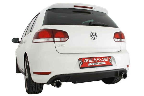 REMUS レムス SPORTS LABEL VW フォルクスワーゲン ゴルフ 7 GTI / 7.5 GTI用 右1左1本出(956017 1500 / 955213 0000 / 0026 98CR【eマーク適合品】【マフラー】【自動車パーツ】｜矢東アウトレットショップ 90,702円
