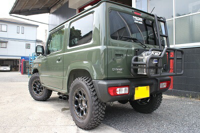 【エントリーでポイント10倍】SUXON RACING 4X4 MUFFLER スズキ ジムニー JB64W用 片側2本サイド出し/チッピングブラック(JIM-064） 送料区分：C 【マフラー】【自動車パーツ】サクソンレーシング フォーバイフォー マフラー