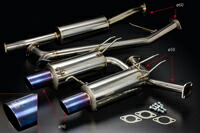 【エントリーでポイント10倍】トダ レーシング ハイパワーマフラーセット ホンダ アコードユーロR CL7用 (18000-CL7-001)【マフラー】【自動車パーツ】 TODA RACING High Power Muffler Set 戸田レーシング