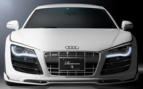 【エントリーでポイント10倍】ROWEN WORLD PLATINUM フロントスポイラー(カーボン+FRP) 素地 AUDI R8 クーペ5.2 42CTYF用 (1A004A01)【エアロ】【自動車パーツ】 ロェン ワールドプラチナ【車法人のみ送料無料】