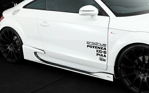 【エントリーでポイント10倍】ROWEN PREMIUM Edition サイドステップ(カーボン) 素地 AUDI TT Sライン 8J系用 (1A005J01)【エアロ】【自動車パーツ】 ロェン プレミアムエディション【車法人のみ送料無料】