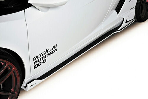 【エントリーでポイント10倍】ROWEN WORLD PLATINUM サイドステップ(カーボン+FRP) 素地 ランボルギーニ ガヤルド 後期 LP550/LP560/LP570用 (1G002J10)【エアロ】【自動車パーツ】 ロェン ワールドプラチナ【車法人のみ送料無料】