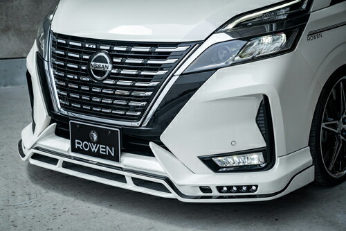 【エントリーでポイント10倍】ROWEN JAPAN PREMIUM フロントスポイラー(FRP) 単色塗装済み 日産 ニッサン セレナ ハイウェイスター HFC27/GFC27用 (1N006A00#)【エアロ】【自動車パーツ】 ロェン ジャパンプレミアム