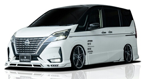 ROWEN JAPAN PREMIUM スタイルキット(FRP) 素地 日産 ニッサン セレナ ハイウェイスター HFC27/GFC27用 (1N006X00) フロント/サイド/リヤアンダー/ルーフのエアロ4点セット 【エアロ】【自動車パーツ】 ロェン ジャパンプレミアム