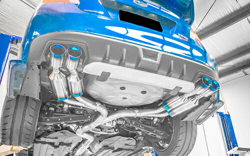 【エントリーでポイント10倍】ROWEN PREMIUM01TR HEAT BLUE TITAN スバル WRX STI VAB用 レーシングスペック(1S006Z00TR)【マフラー】【自動車パーツ】 ロェン プレミアム01TR ヒートブルーチタン