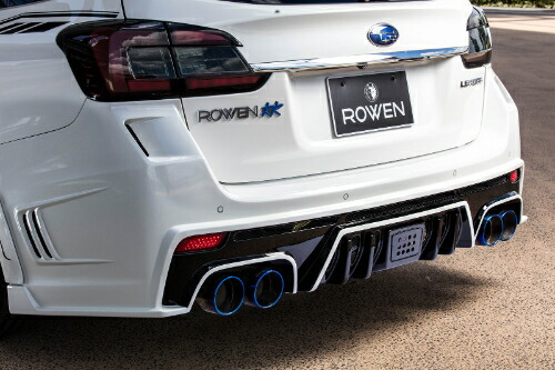 【エントリーでポイント10倍】ROWEN SPORT リヤバンパー(2本出しマフラー用)(FRP) 素地 スバル レヴォーグ 17/8～ VM4/VMG D～E型用 (1S009P11)【エアロ】【自動車パーツ】 ロェン スポーツ