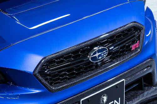 【エントリーでポイント10倍】ROWEN SPORT フロントグリルエクステンション(カーボン) スバル WRX STI/WRX S4 17/6～ VAB/VAG D～E型用 (1S010E11)【エアロ】【自動車パーツ】 ロェン スポーツ