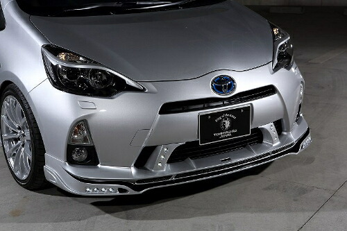 ROWEN フロントスポイラー Type2 LED付(センター+リップ)(FRP) 素地 トヨタ アクア 前期 NHP10用 (1T006A01)【エアロ】【自動車パーツ】ロェン|矢東アウトレットショップ