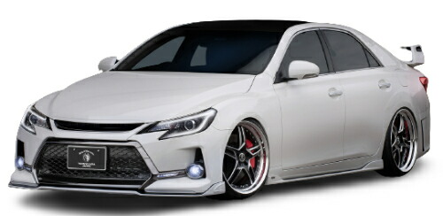 【エントリーでポイント10倍】ROWEN SPORT STYLE KIT(FRP) 単色塗装済み トヨタ マークX G's GRX130/GRX133用 (1T010X00#)フロントリップスポイラー/サイドステップ/リヤディフューザーのエアロ3点キット【エアロ】【自動車パーツ】 ロェン スポーツ