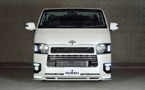 【エントリーでポイント10倍】ROWEN JAPAN PREMIUM フォグカバー LED付(ABS) 素地 トヨタ ハイエース 6型 GDH200系/TRH200系用 (1T019l00)【エアロ】【自動車パーツ】 ロェン ジャパンプレミアム