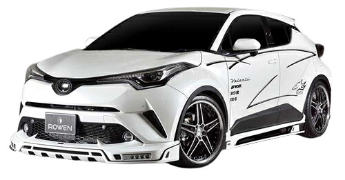 ROWEN JAPAN PREMIUM STYLE KIT(FRP) 塗り分け塗装済み トヨタ C-HR 前期 ZYX10/NGX10/NGX50用 (1T026X00##)フロントスポイラー/サイドステップ/リヤアンダーディフューザーのエアロ3点キット【エアロ】【自動車パーツ】 ロェン ジャパンプレミアム