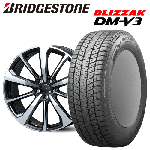 【エントリーでポイント10倍】Audi Q5(GU)用 タイヤ銘柄: ブリヂストン ブリザック DM-V3 タイヤサイズ: 255/45R20 ホイール: アルミホイール スタッドレスタイヤ ホイール4本セット【20インチ】