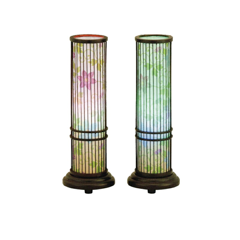 盆提灯　インテリア　【夢灯り　コードレスＬＥＤ　竹製品　１対　２個　★当店2017年　人気NO.５】 【高さ28cmｘ直径9cm】 灯籠　霊前灯 お盆 提灯（盆ちょうちん） 14,454円