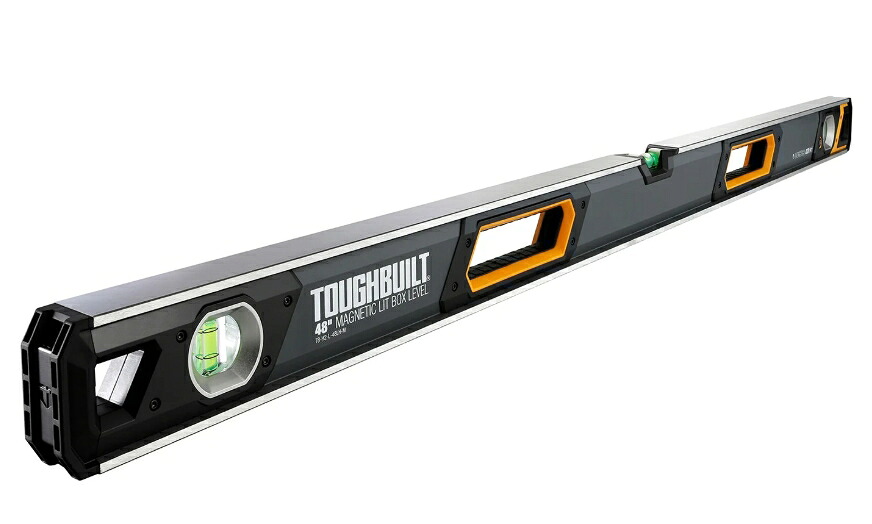 店卸し資産◎【 新入荷 】 TOUGHBUILT 手ごわいビルト 48インチ LED磁石気泡管水準器器 結核症-H2-L-48LH-M